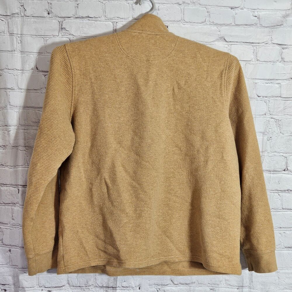 L.L.Bean Mens Lakewashed Double‑Knit Quarter‑Zip Pullover Size XL Reg Tan 520811 - Picture 2 of 9